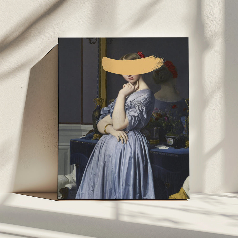 Classic Oil Painting and Yellow Splash | Canvas