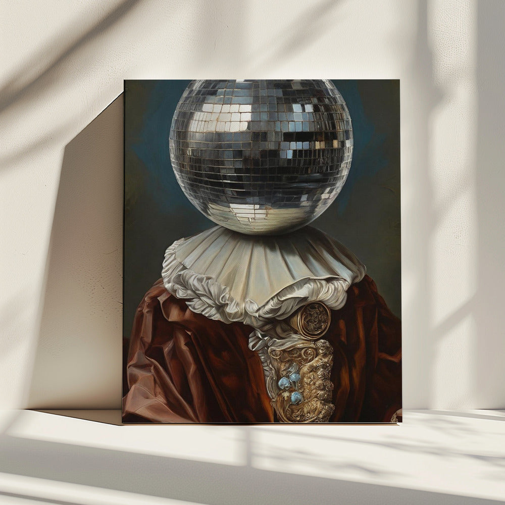 Antique Disco Ball, A Man with Disco head | Canvas