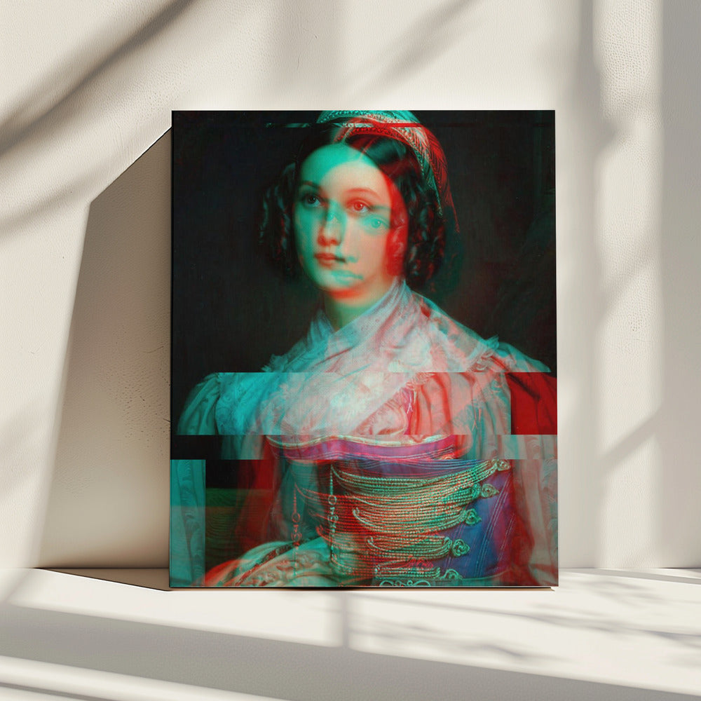 Glitched Portrait of Woman | Canvas