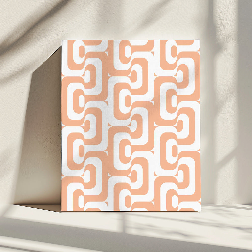 Retro Pattern Peach Fuzz | Canvas