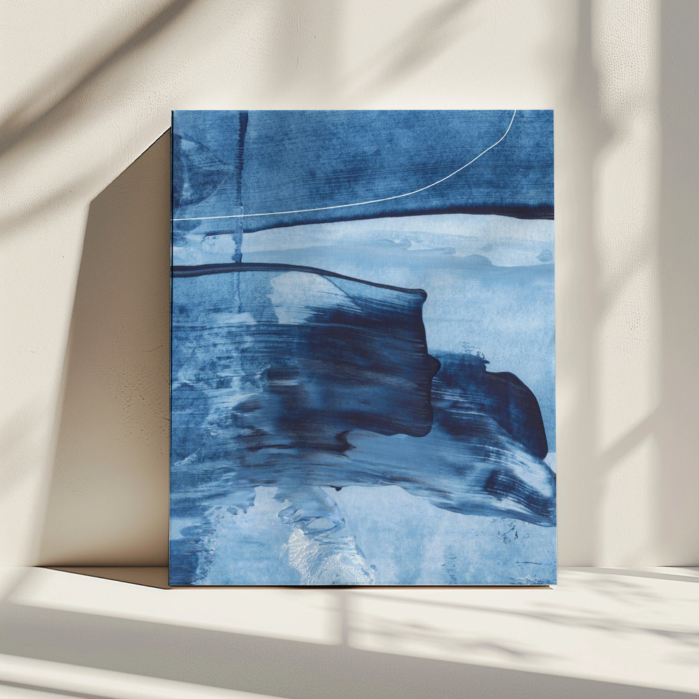 Dynamic Blue Hues And Fluid Brushstrokes | Canvas