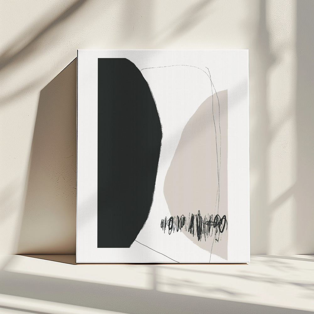 Organic Shapes And Lines In Neutral Tones | Canvas