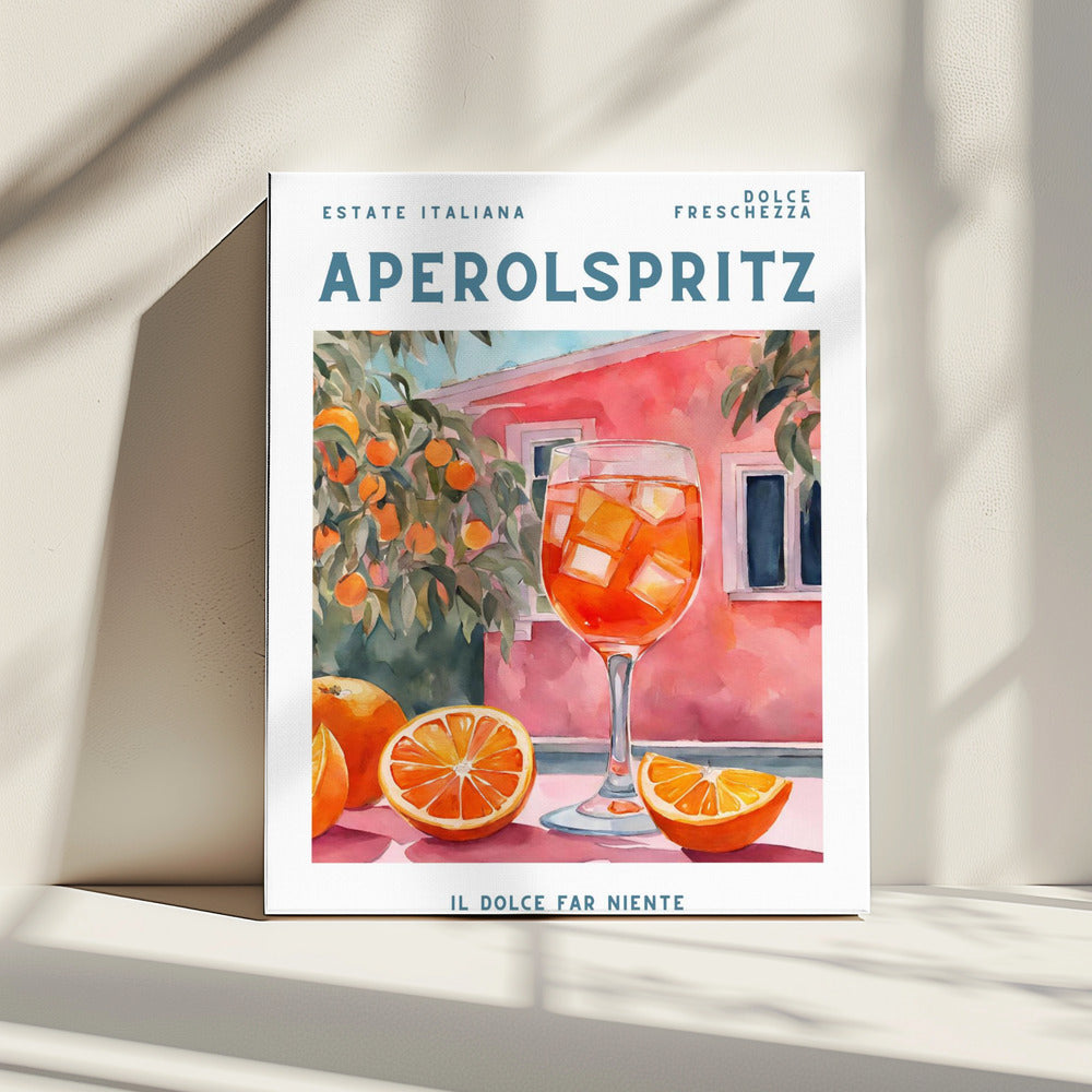 Aperol Spritz, Aquarell, Fresh | Canvas