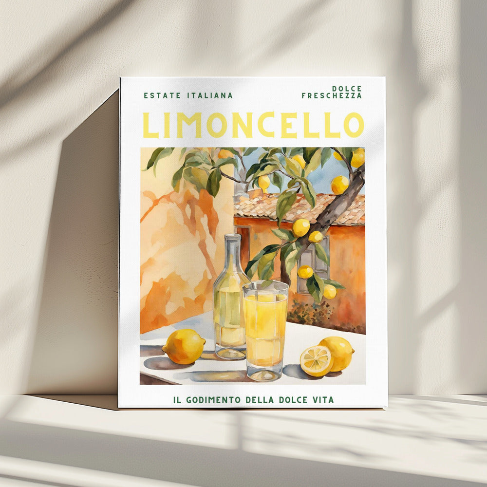 Limoncello, Aquarell, Fresh | Canvas
