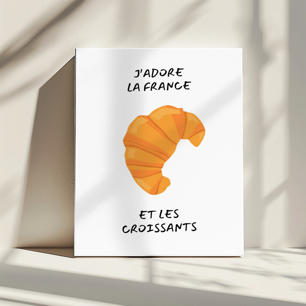 J´adore la france, Croissant | Canvas