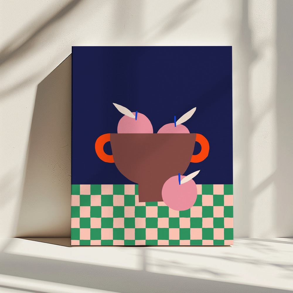 Fruit Bowl with Pink Apples | Canvas