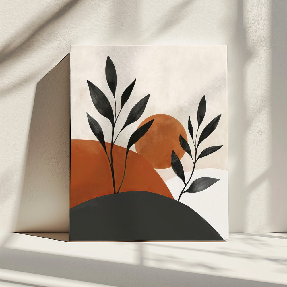 Painted Shapes and Plants 32 | Canvas