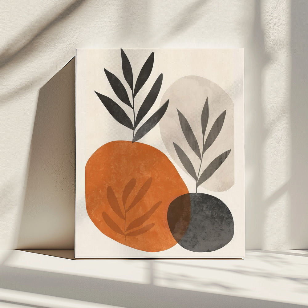 Painted Shapes and Plants 3 | Canvas