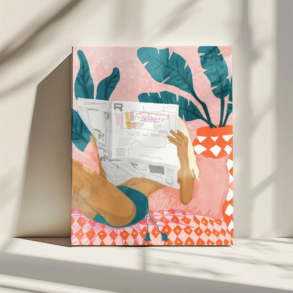 Bohemian Morning News Art Print | Canvas