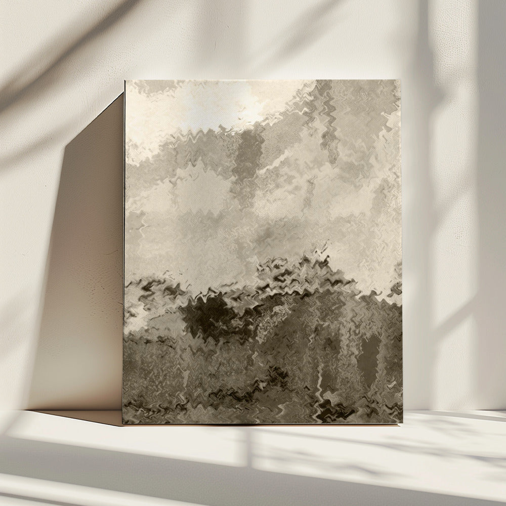 Over the Hills. Reflections. Abstract Lanscape In Neutral Colors No. 2 | Canvas