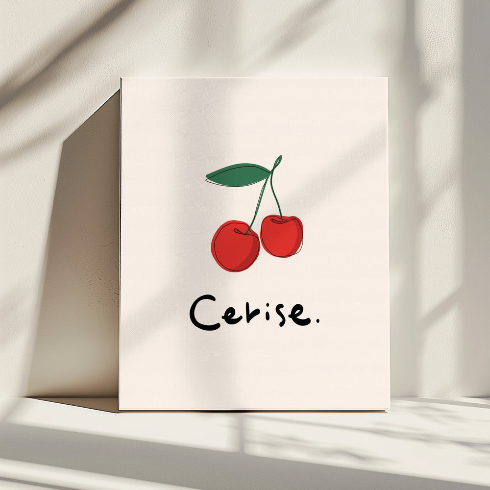 Modern French Fruits Collection "Cherry / Cerise" | Canvas