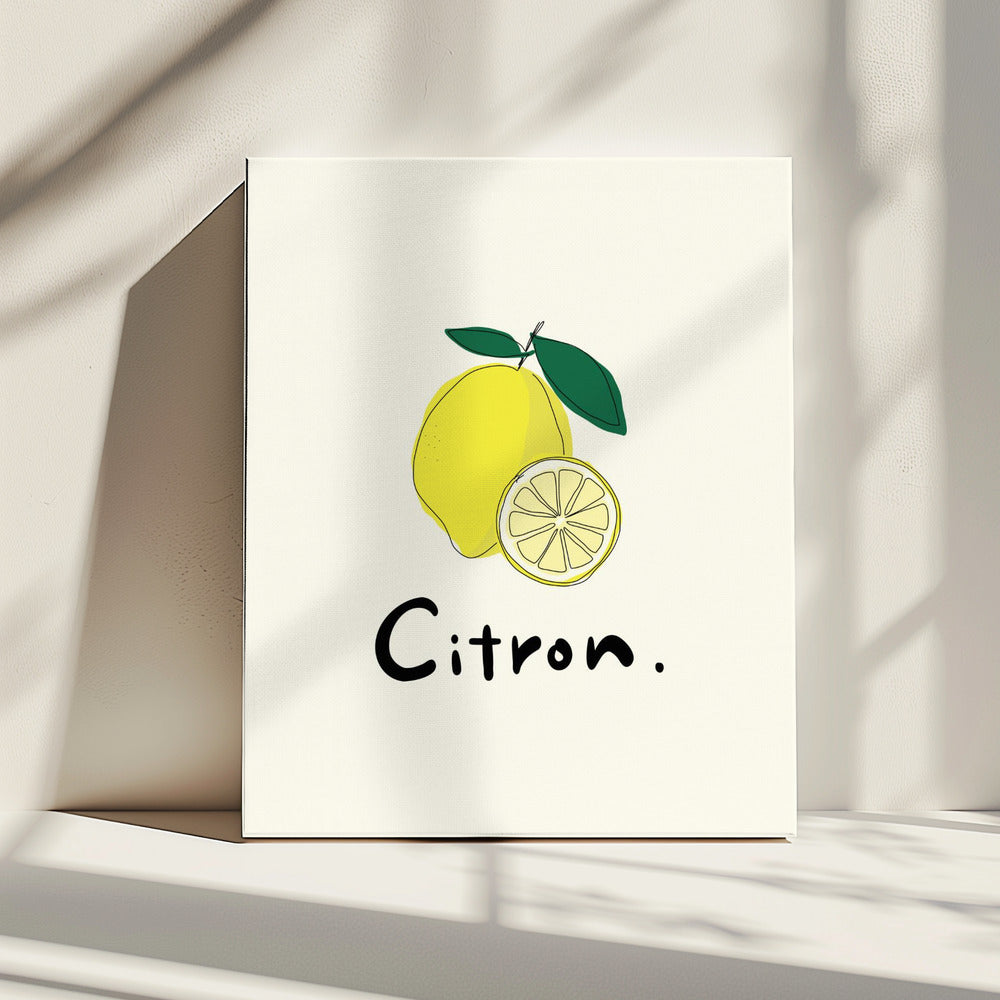 Modern French Fruits Collection "Lemon / Citron" | Canvas