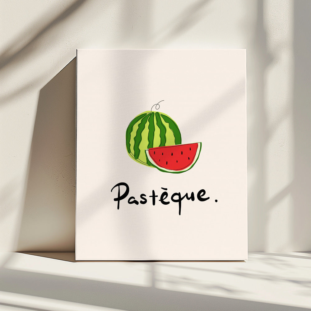 Modern French Fruits Collection "Watermelon / Pastèque" | Canvas