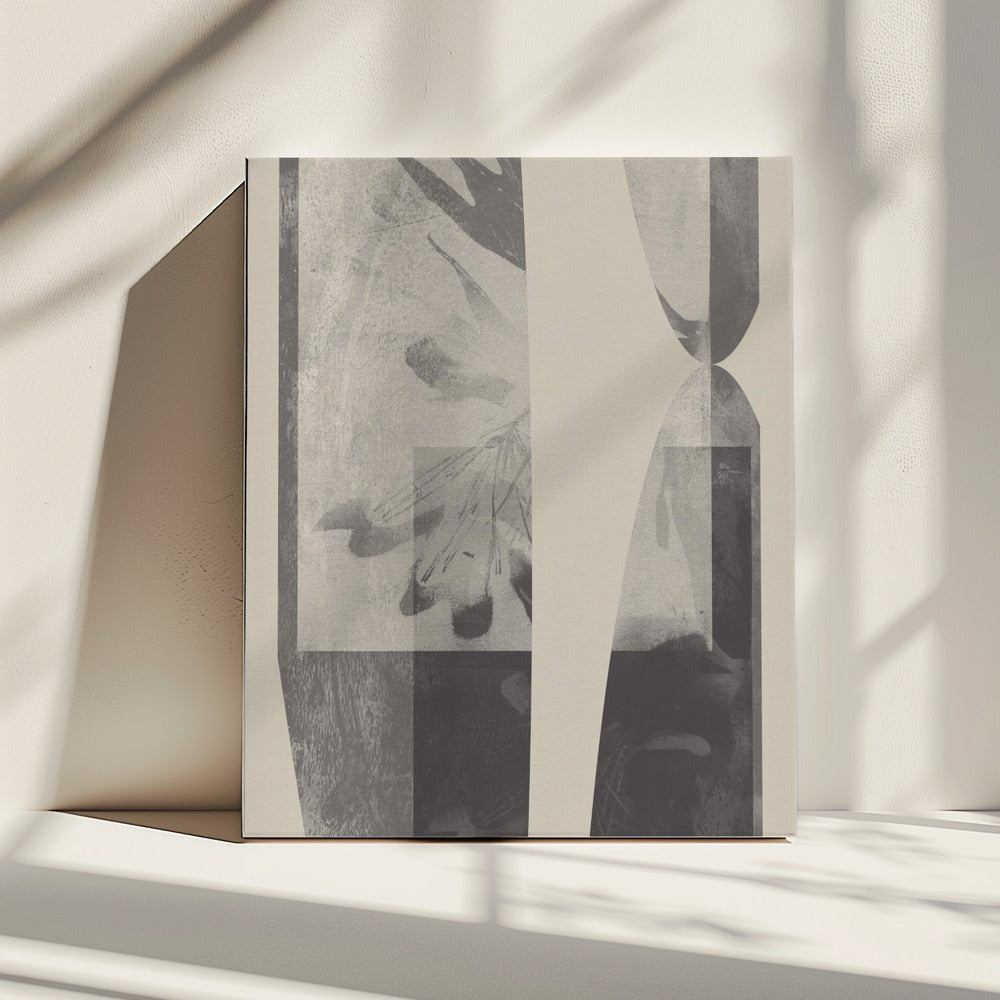 Neutral Organic Shapes in taupe and white | Canvas