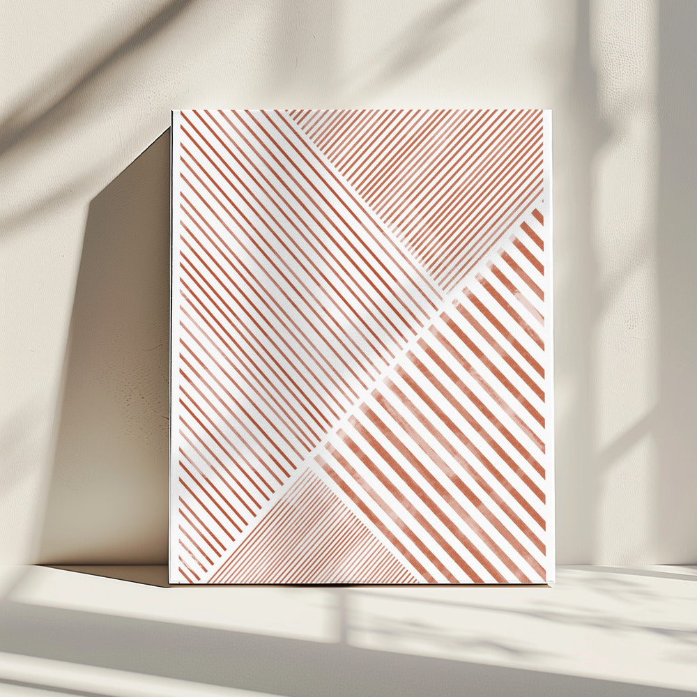 Crimson Stripes Dance | Canvas