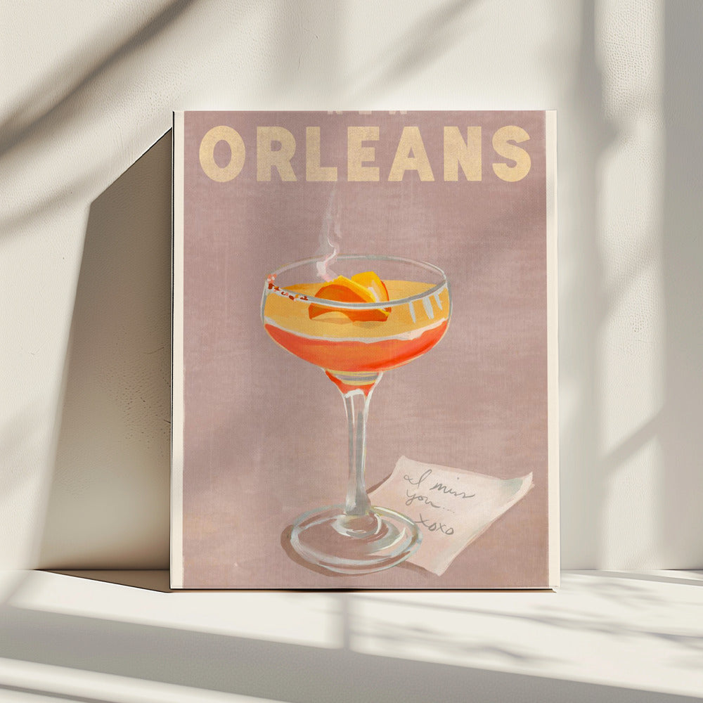 New Orleans Cocktail Travel Poster | Canvas