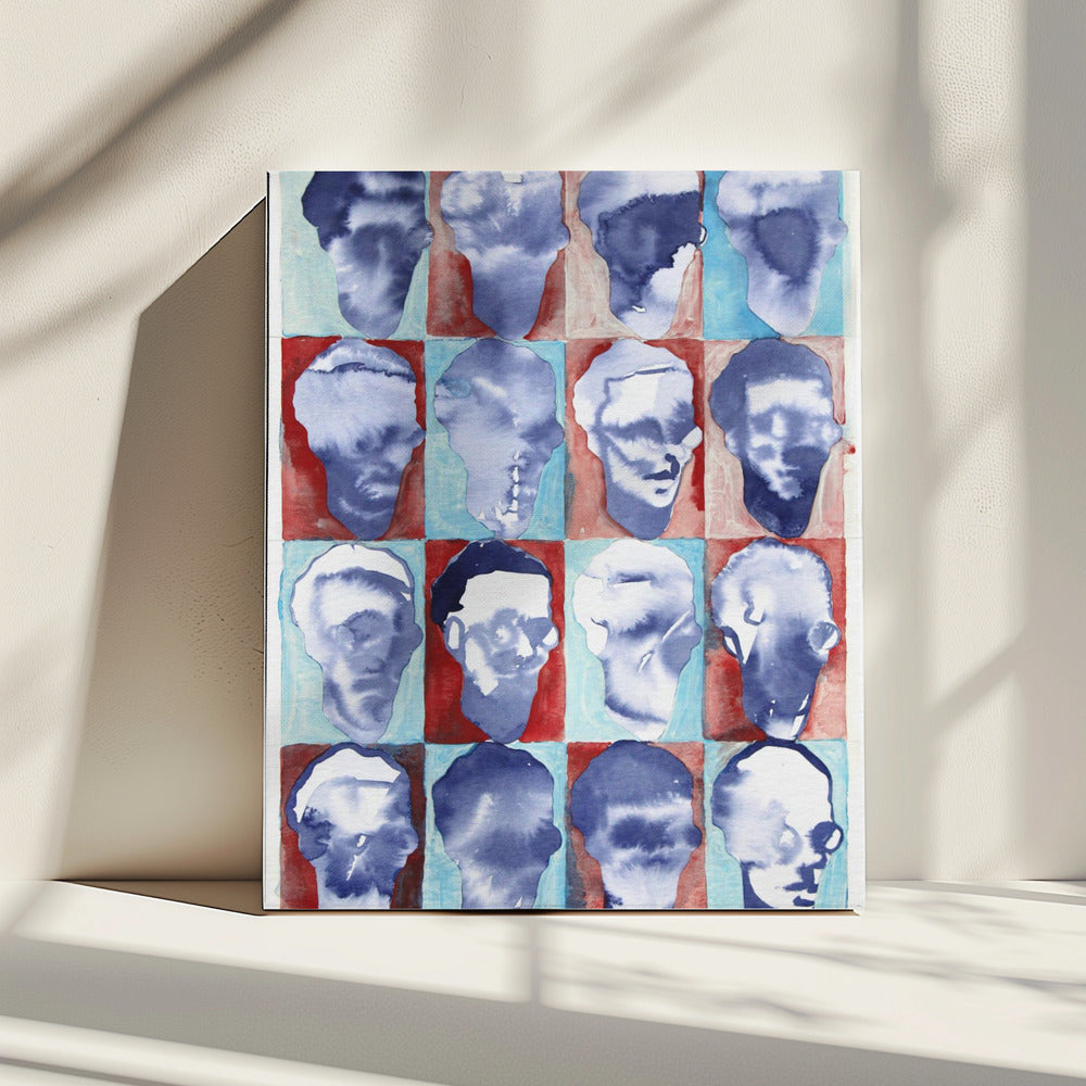 Aldo Red Blue 4x4 | Canvas