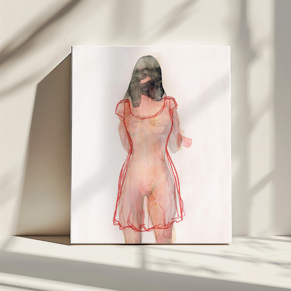Figure Study (red Dress) | Canvas