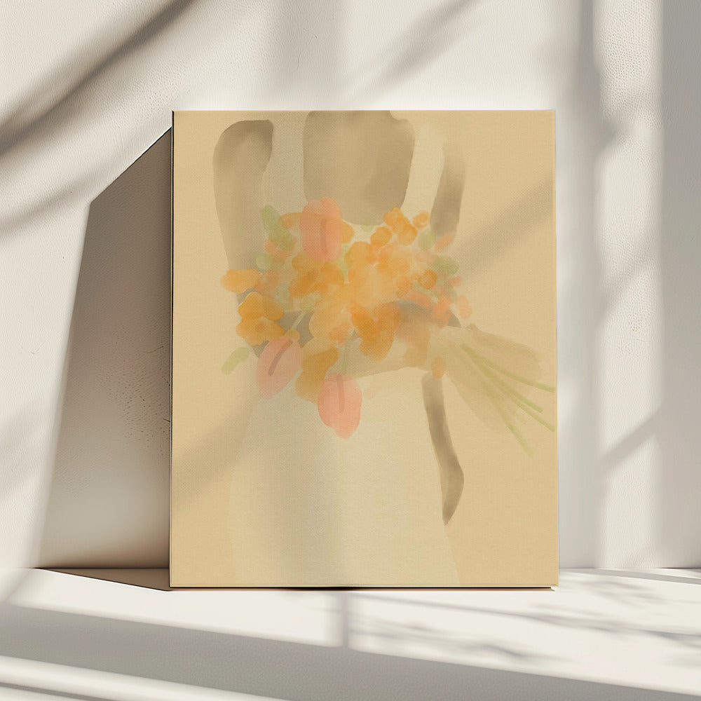 Girl With Orange Flowers | Canvas