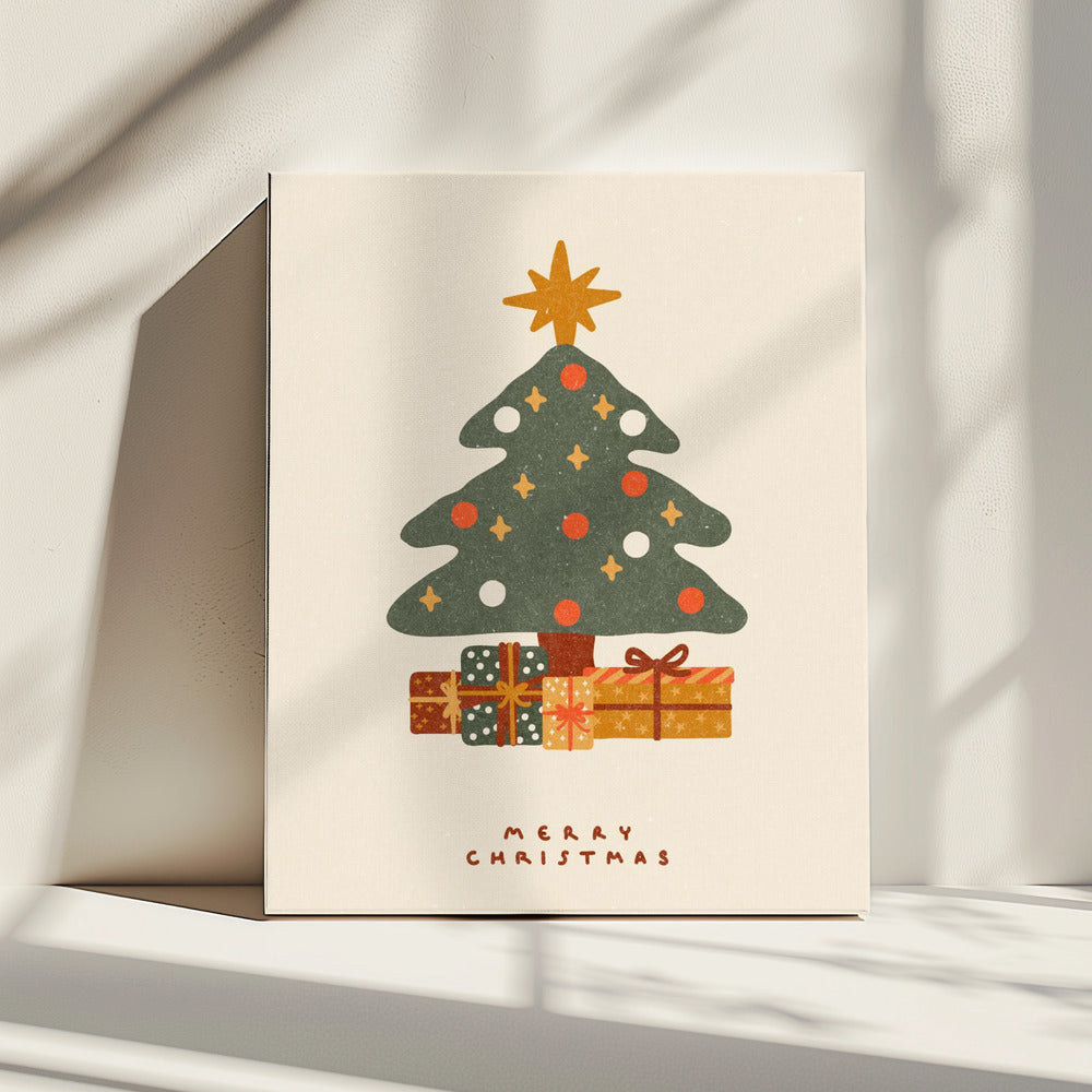 Christmas tree with gifts | Canvas