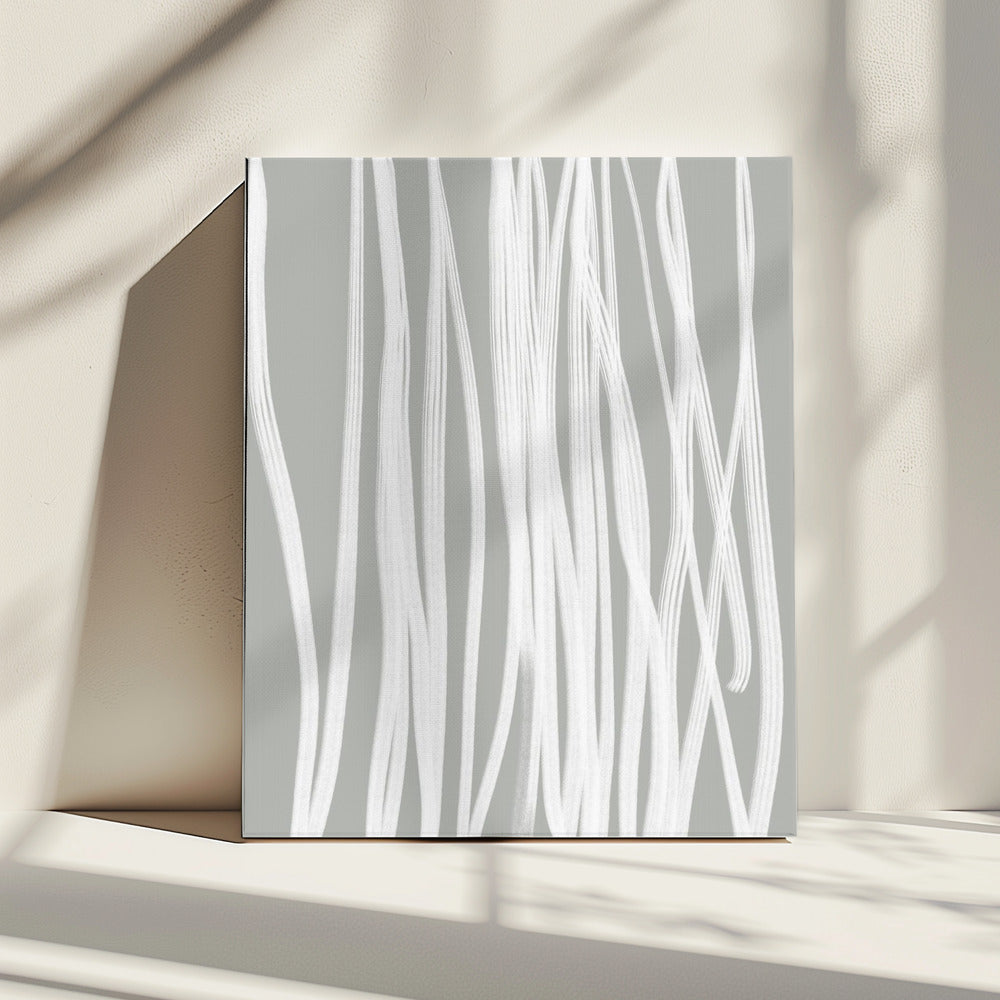 White Linear Strokes | Canvas