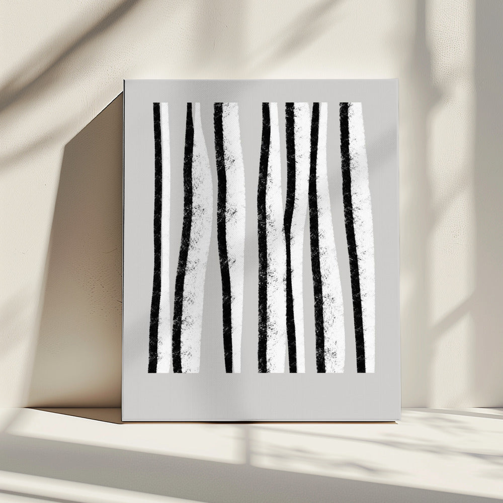 Black And White Vertical Stripes | Canvas