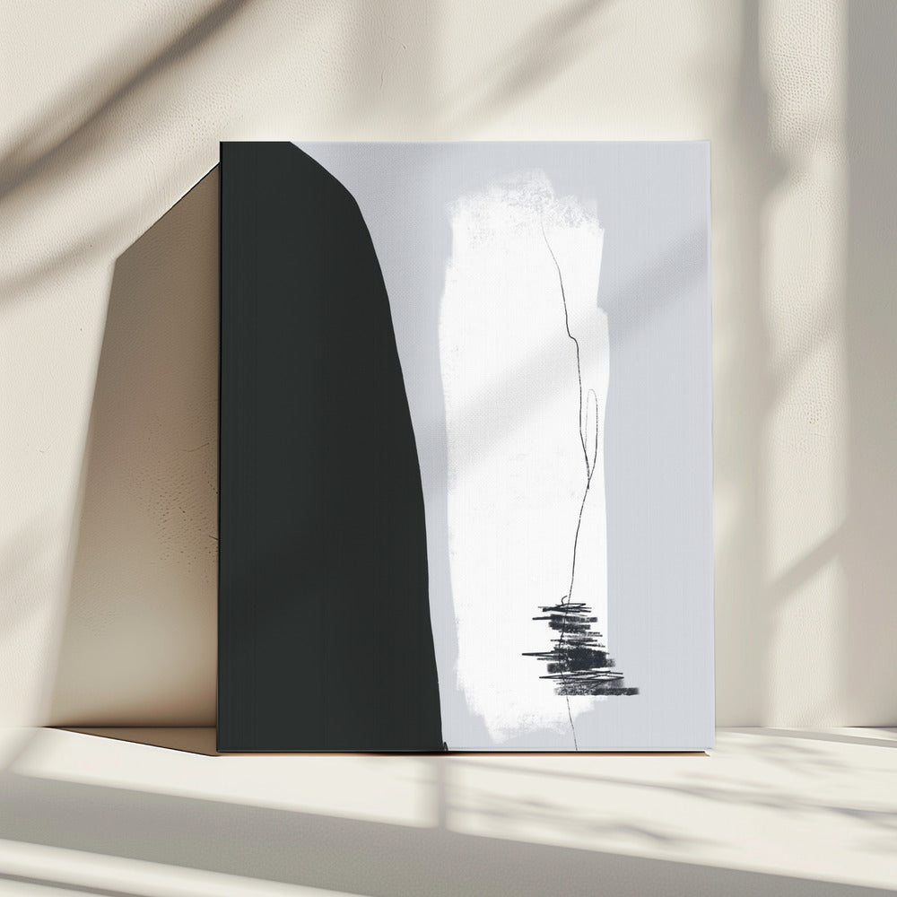Black Shape Against A Light Background | Canvas