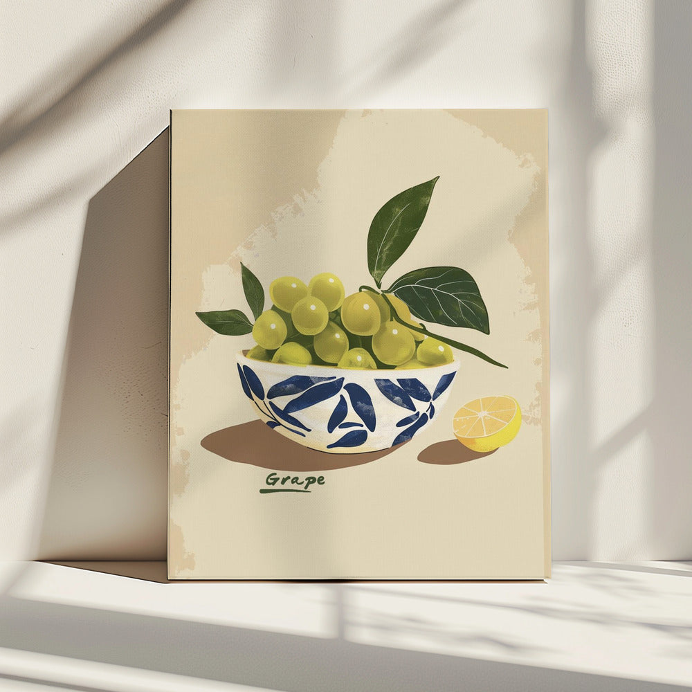 Bowl of Grapes | Canvas