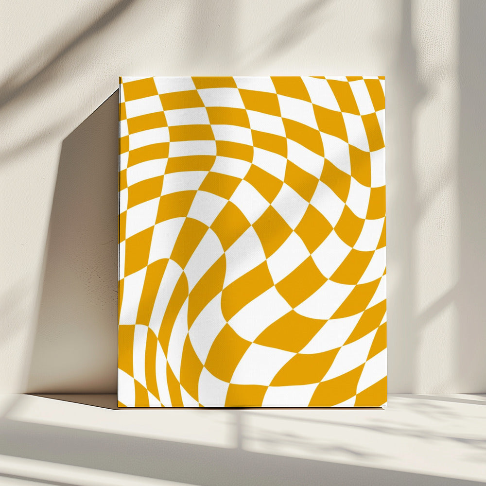 Checker yellow Checkerboard | Canvas