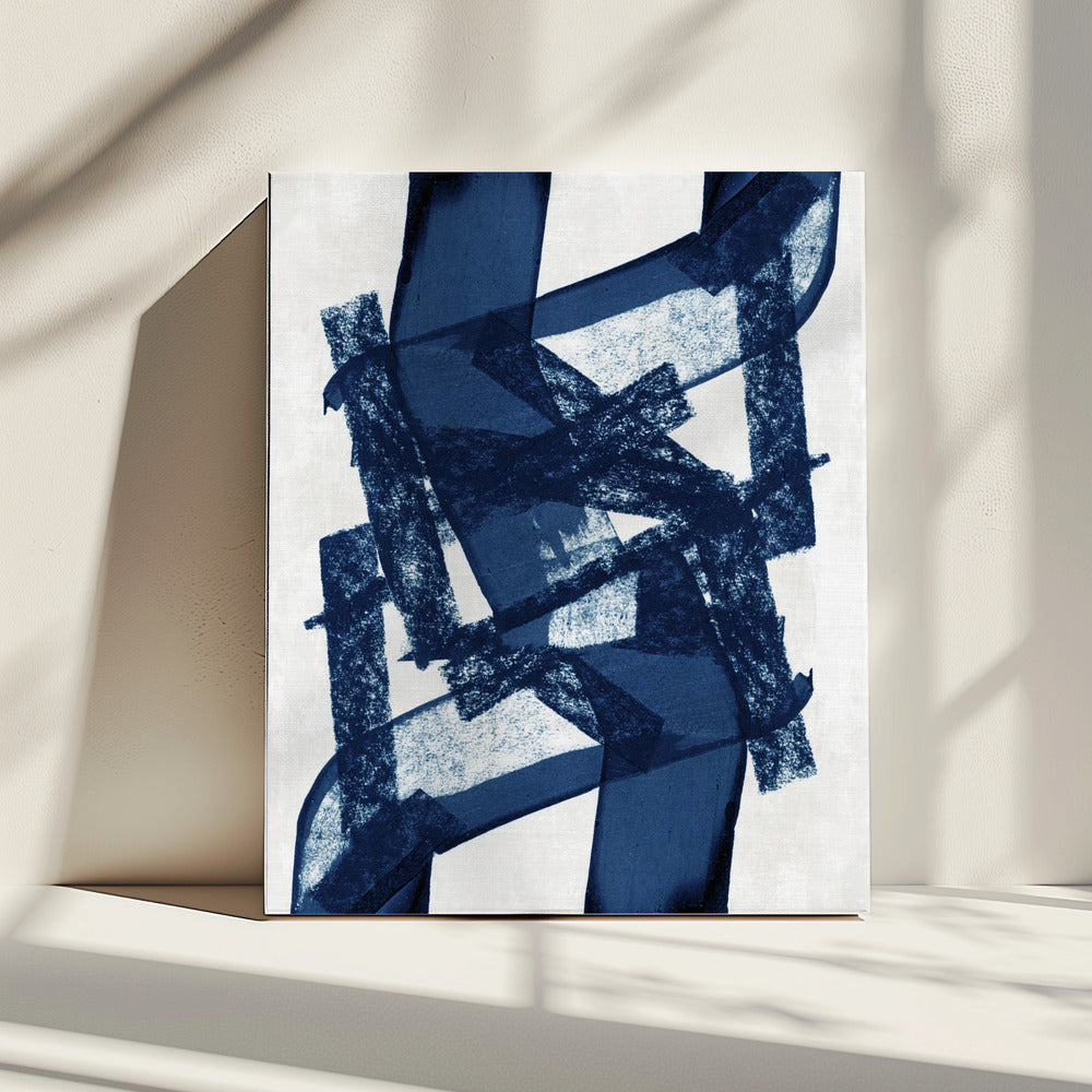 Abstract Blue Structure 1 | Canvas