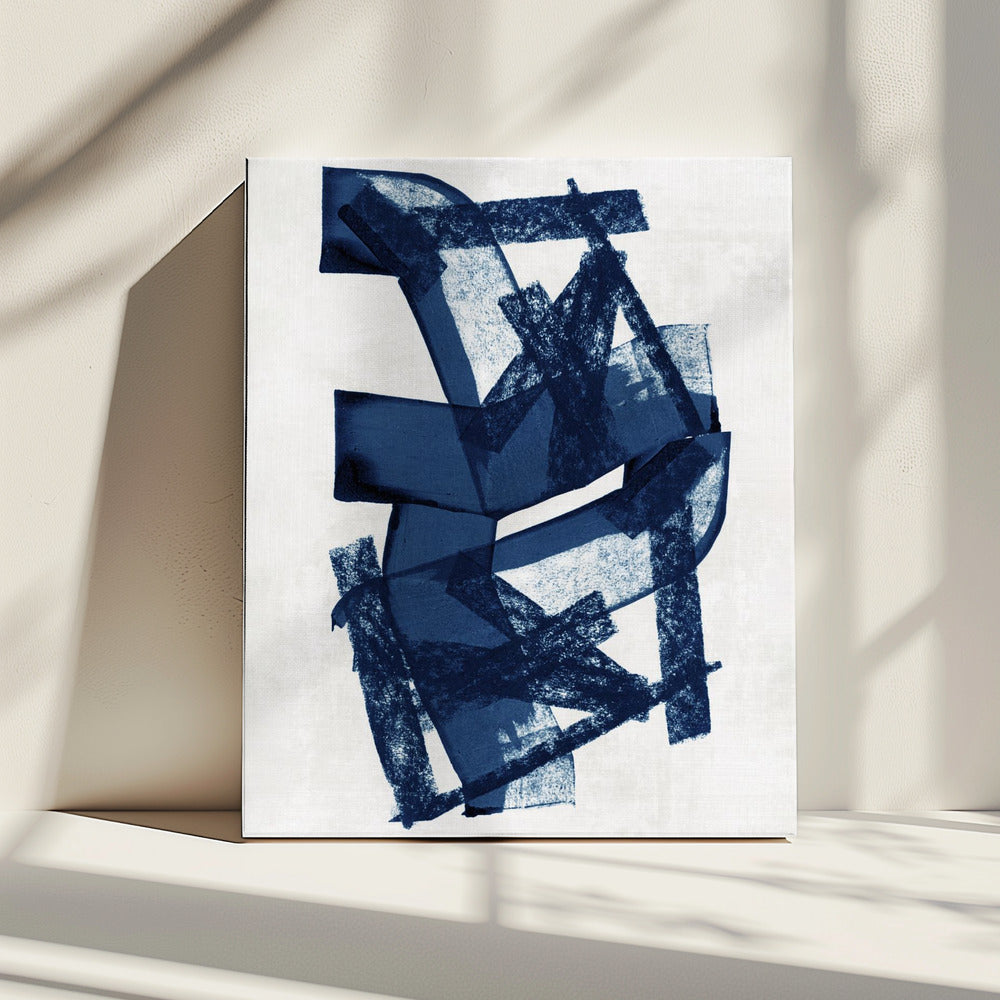 Abstract Blue Structure 2 | Canvas