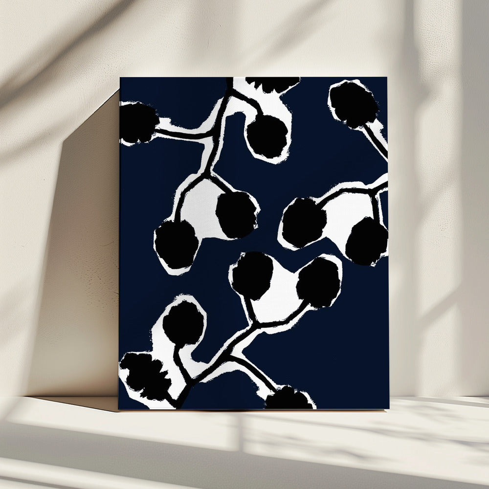 Black Floral Silhouette 2 | Canvas