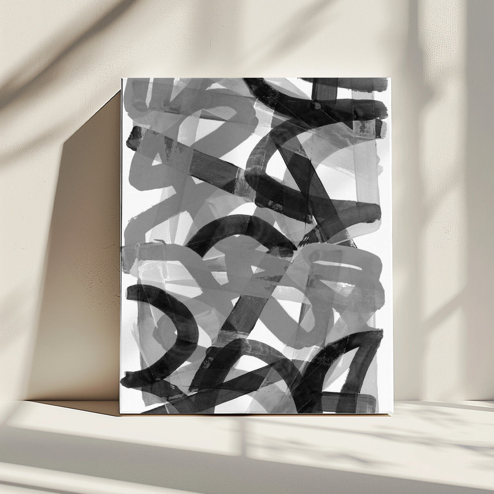Shuffling Steps Black and White 2 | Canvas