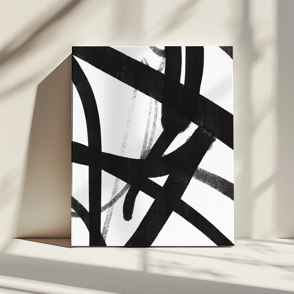 Bold Black Brushstrokes | Canvas