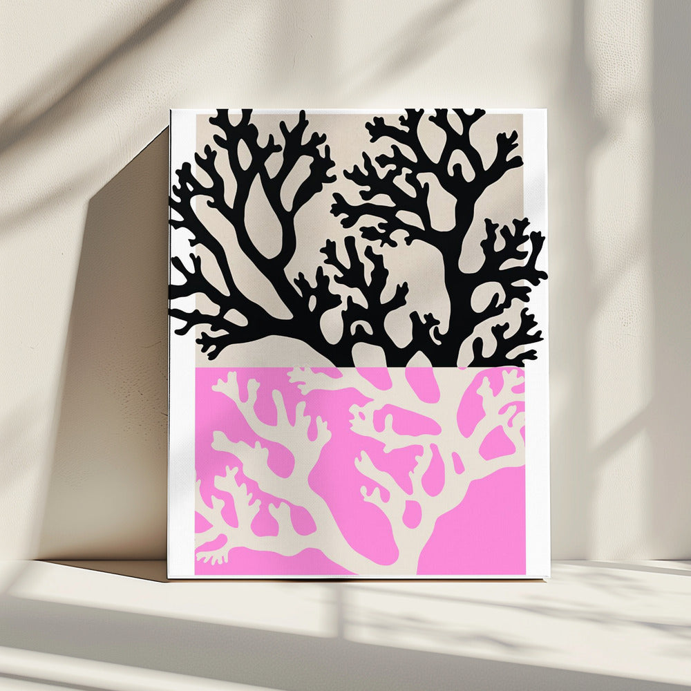 Dual Coral Silhouettes | Canvas