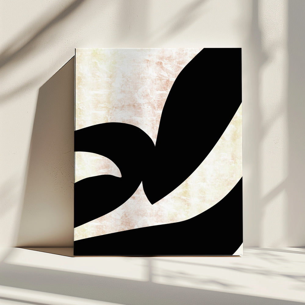 Abstract Black Shapes Print No 3 | Canvas