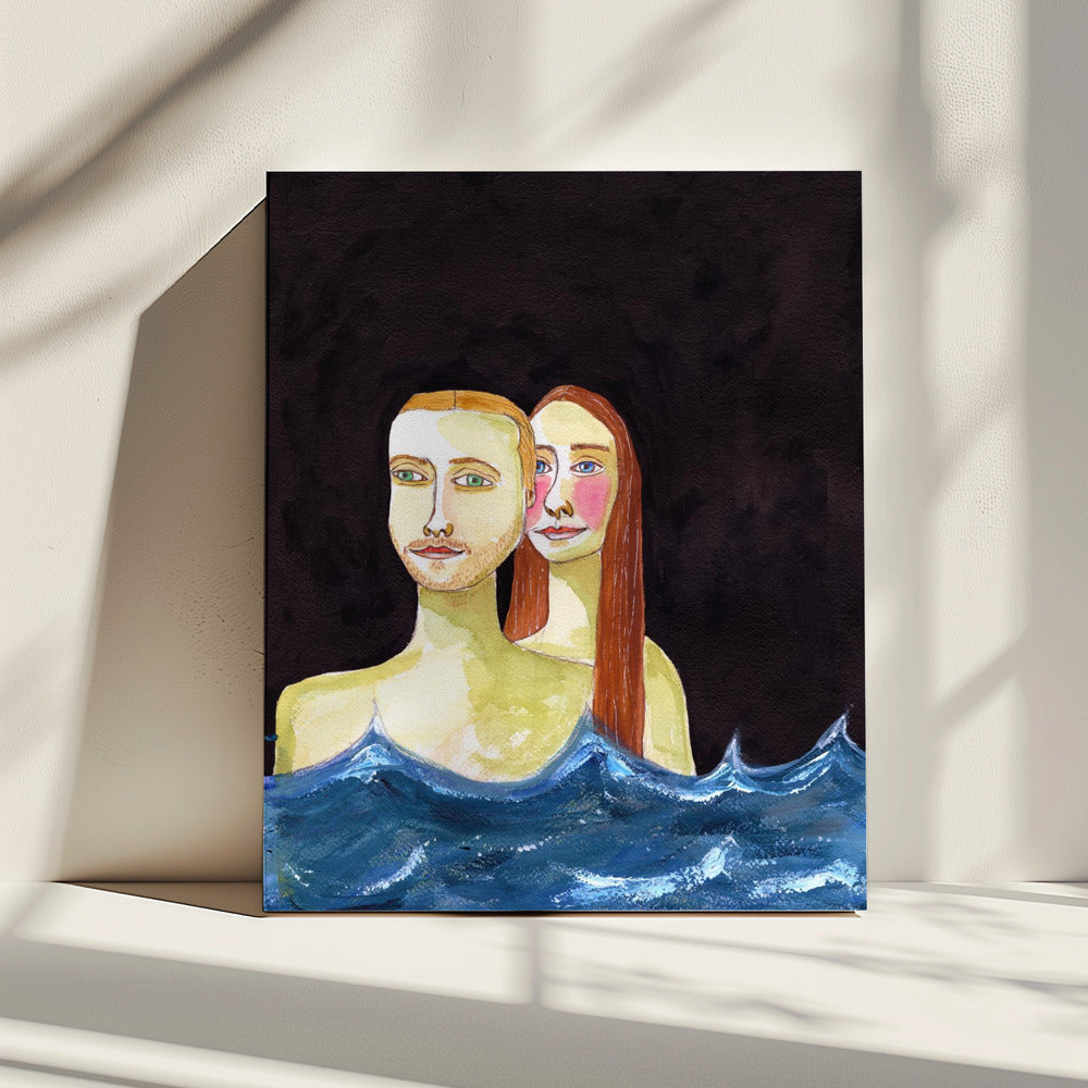 The Swimming Couple | Canvas