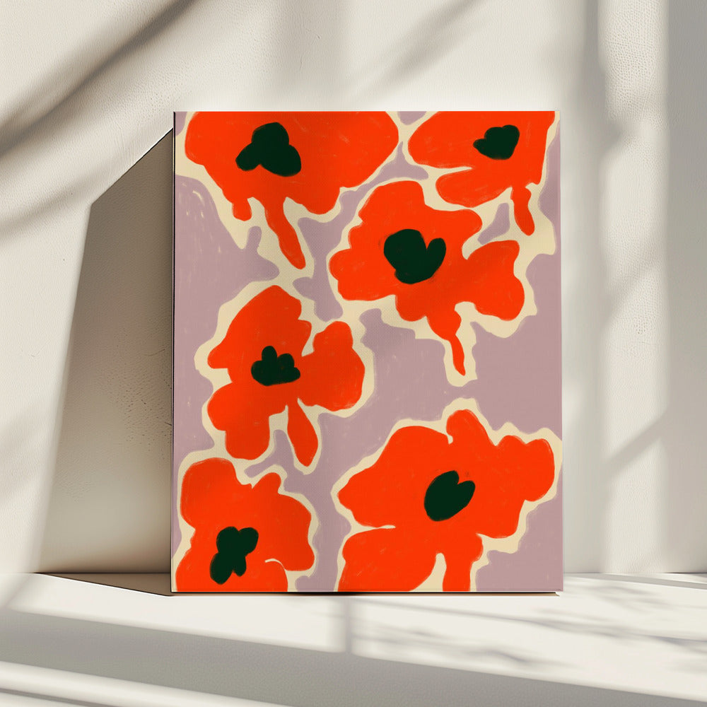 Vibrant Poppy Flowers | Canvas