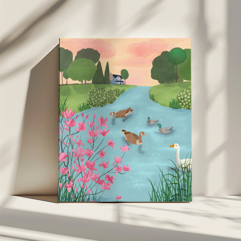 Ducks on Summer Trails | Canvas