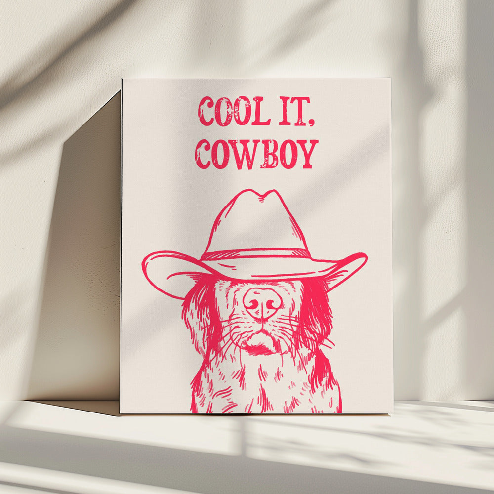 Cool it Cowboy Pink | Canvas