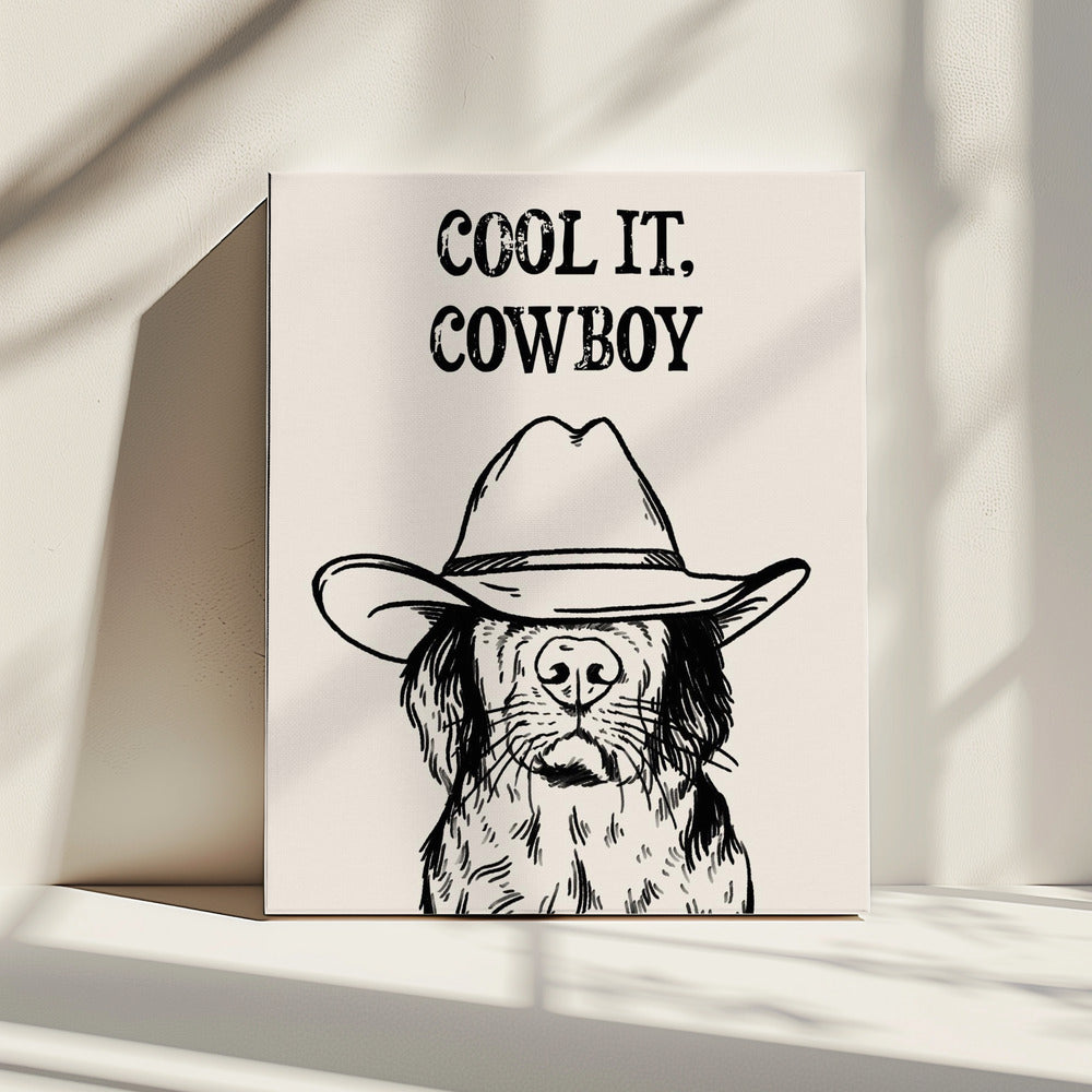 Cool it Cowboy Black | Canvas