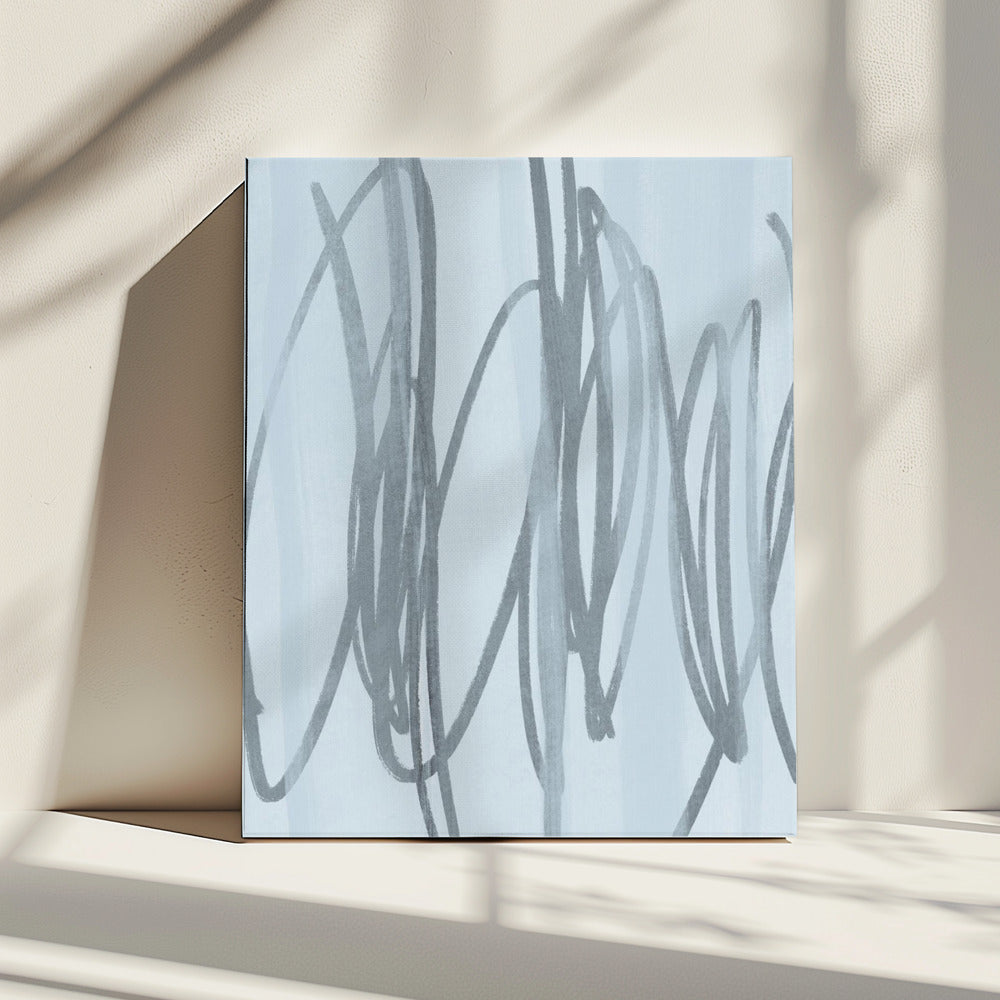 Cobalt Scribbles | Canvas