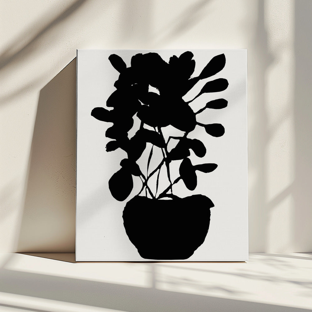 Potted Plant Silhouette No3 | Canvas