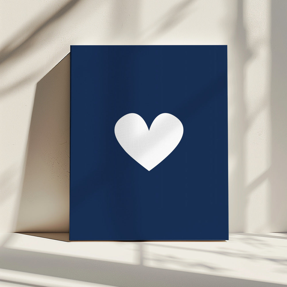 Little Navy Heart | Canvas