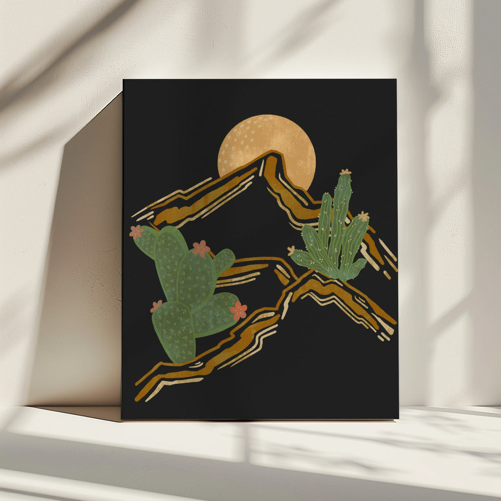 Rocky Mountain and Cactus | Canvas