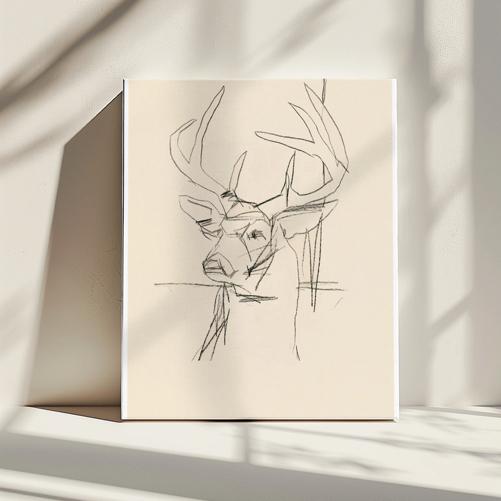 Étude Cerf (stag) No.1 | Canvas