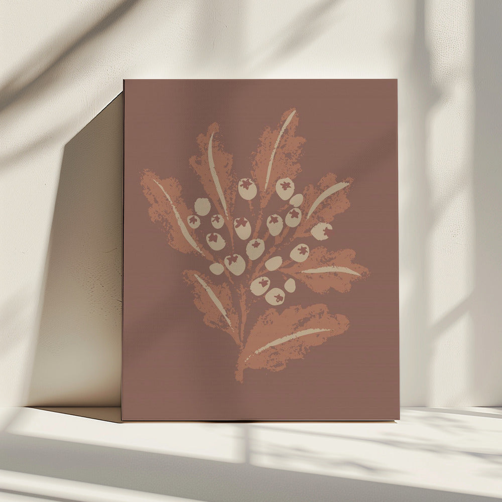 Textured Mocha Foliage | Canvas
