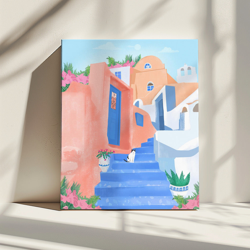 Santorini Street | Canvas