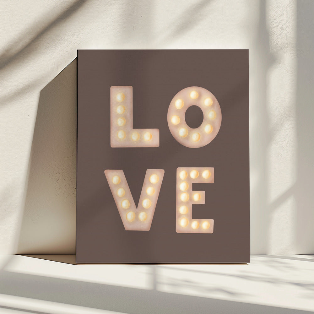 Love Lightletters Coffee Quartz | Canvas