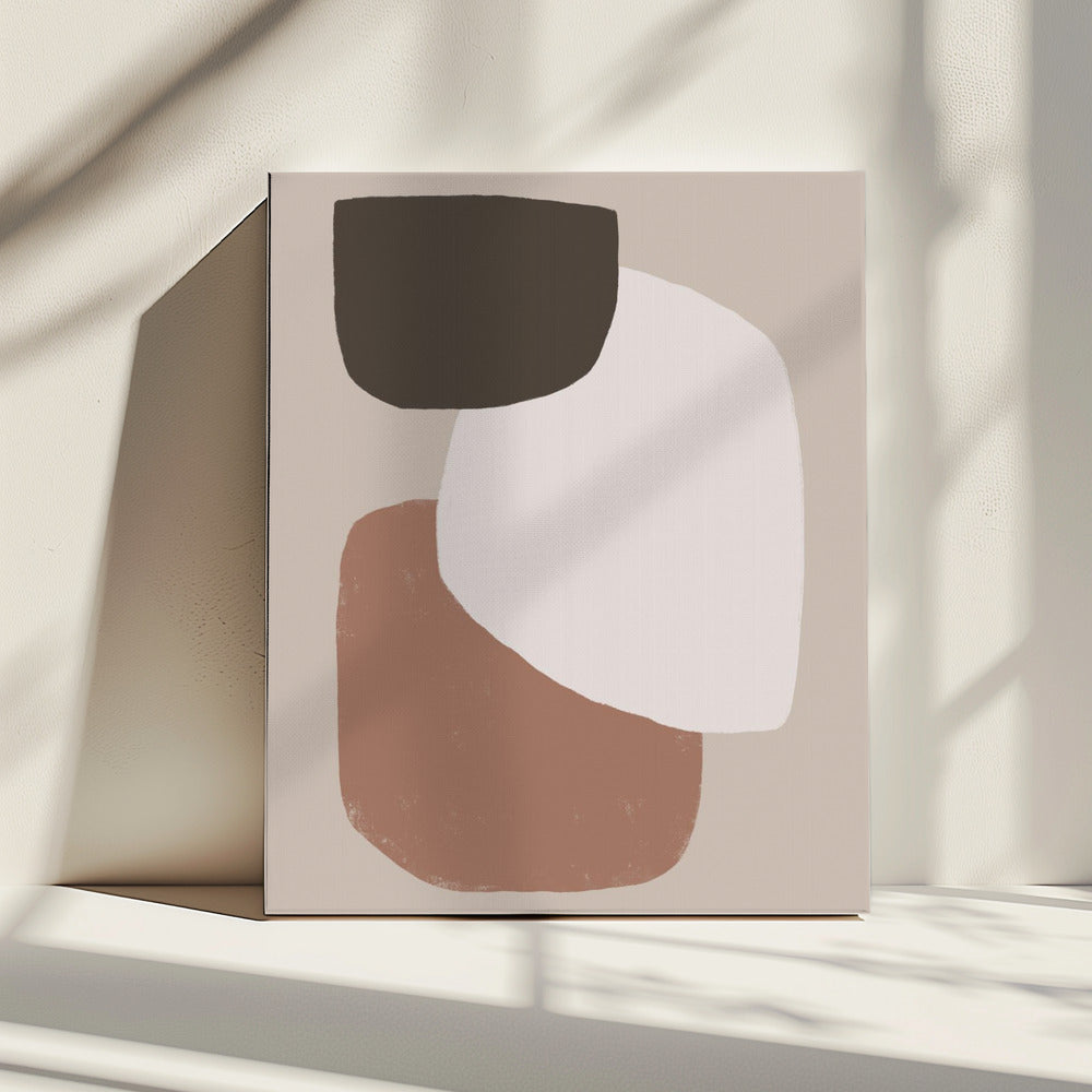 Minimalist Organic Shapes in Earthy Tones | Canvas
